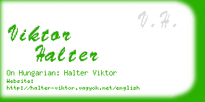 viktor halter business card